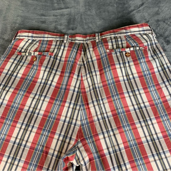 VINTAGE 1946 Men's Reversible Shorts Stripe Plaid Size 40 Preppy Beach Cotton‎ - Picture 5 of 12